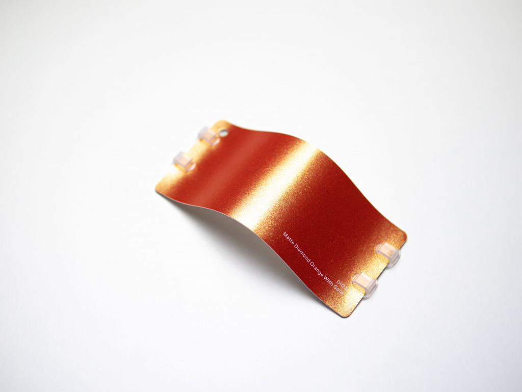 Виниловая плёнка Matte Diamond Orange With Gold (алмазный оранжевый с золотом), DID3, 1,52×17,5 м